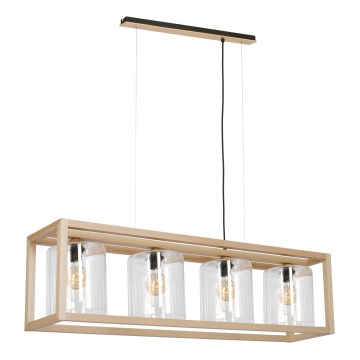 Kattokruunu narulla LEGNO 4xE27/60W/230V
