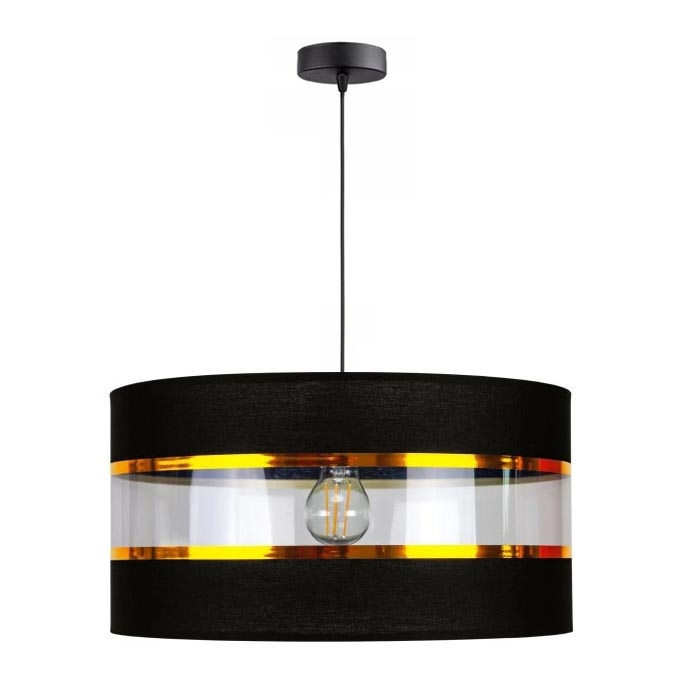 Kattokruunu narulla LIND 1xE27/60W/230V musta