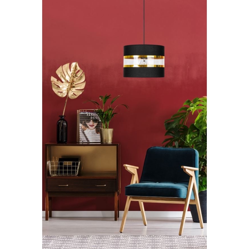 Kattokruunu narulla LIND 1xE27/60W/230V musta