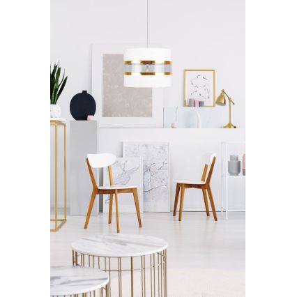 Kattokruunu narulla LIND 1xE27/60W/230V valkoinen