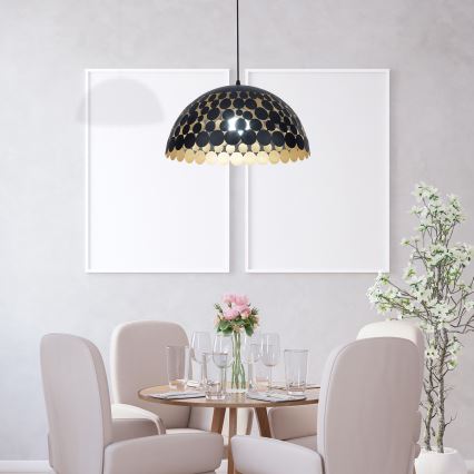 Kattokruunu narulla LISA BLACK 1xE27/60W/230V