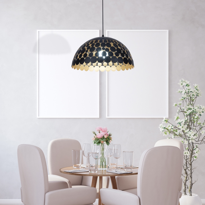 Kattokruunu narulla LISA BLACK 1xE27/60W/230V