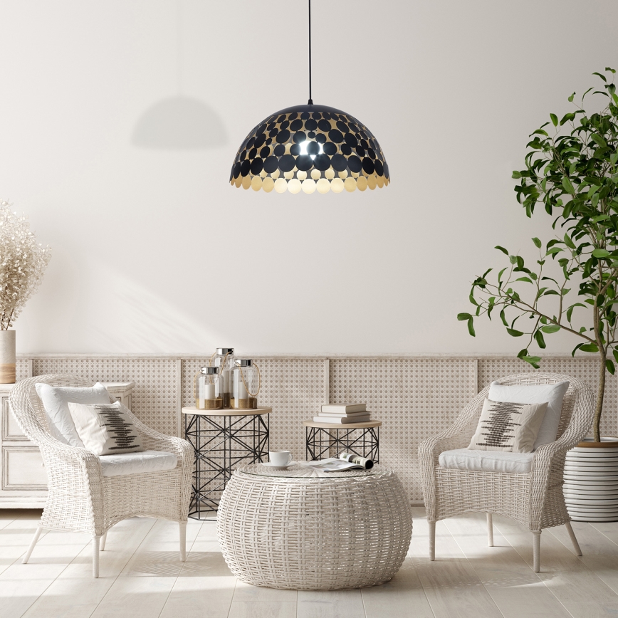Kattokruunu narulla LISA BLACK 1xE27/60W/230V