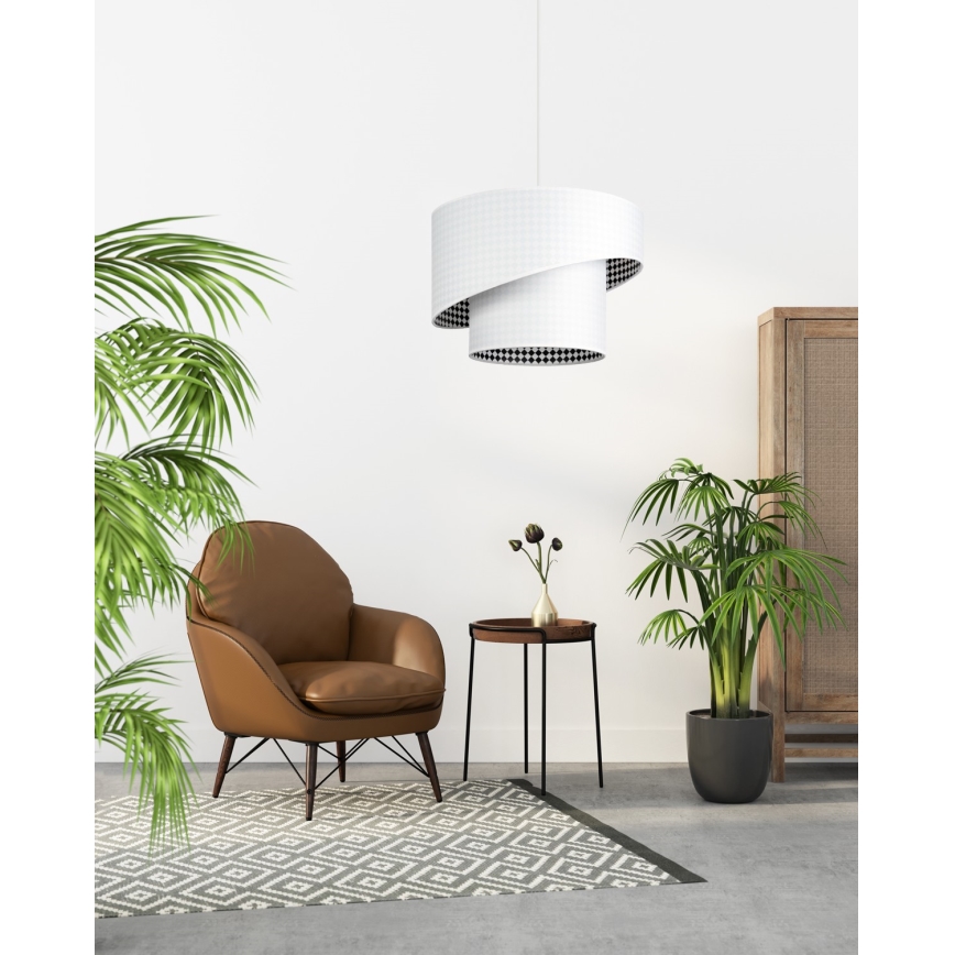 Kattokruunu narulla LORI 1xE27/60W/230V valkoinen