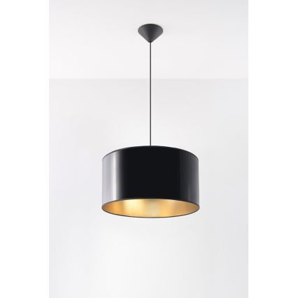 Kattokruunu narulla LUXOR 40 1xE27/60W/230V kultainen/musta