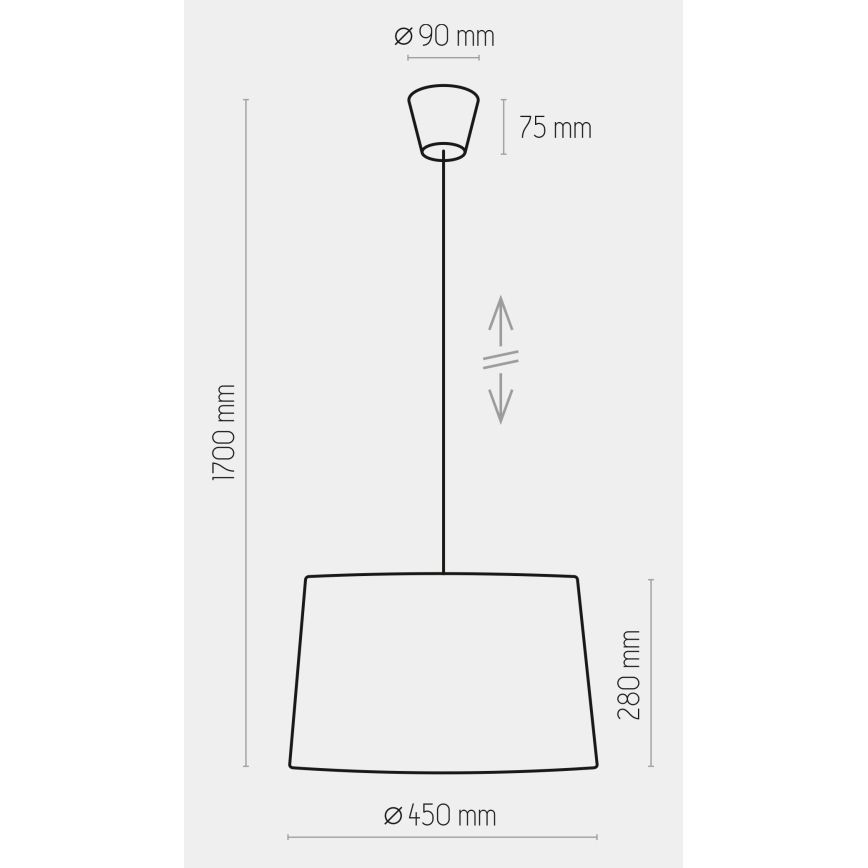 Kattokruunu narulla MAJA 1xE27/25W/230V harmaa