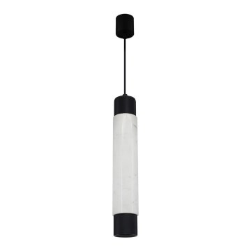Kattokruunu narulla MARBLE WHITE/BLACK 1xGU10/8W/230V