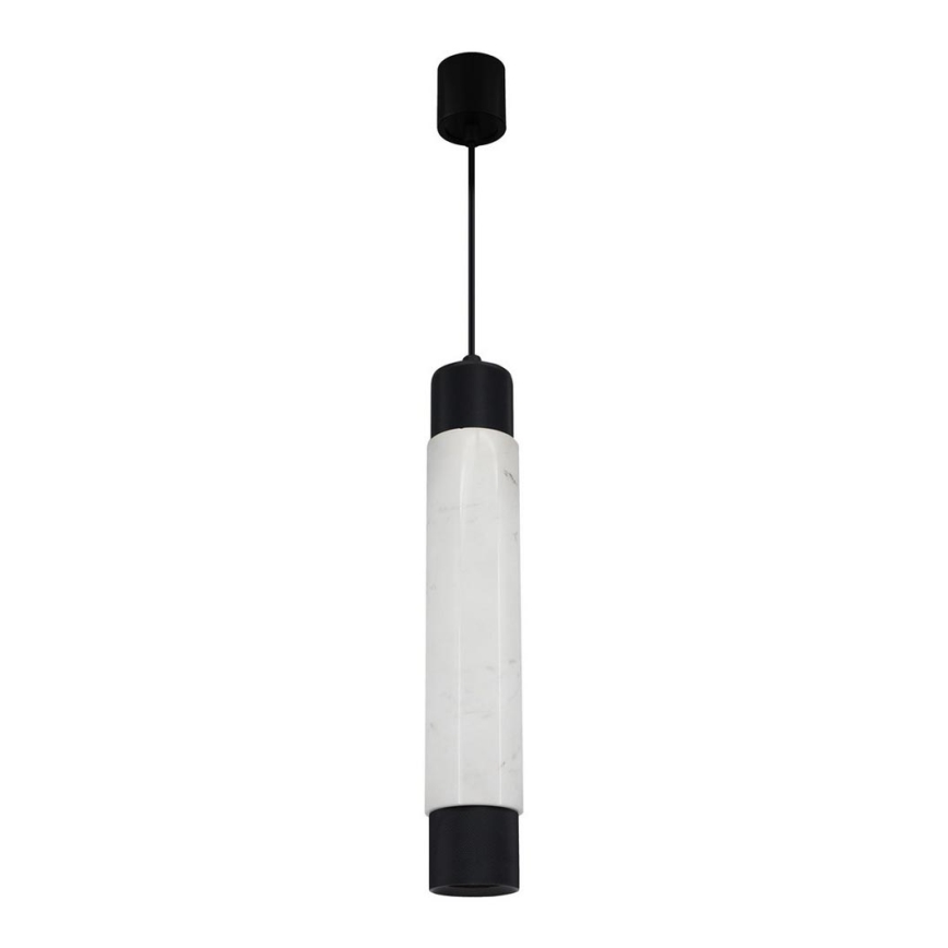 Kattokruunu narulla MARBLE WHITE/BLACK 1xGU10/8W/230V