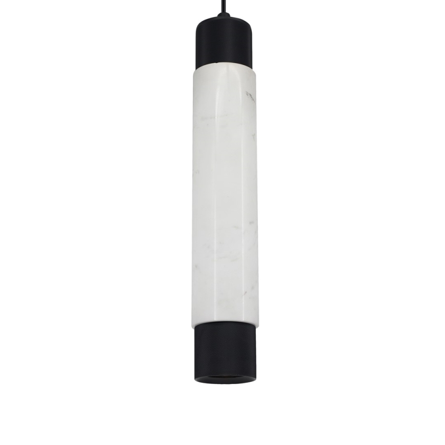 Kattokruunu narulla MARBLE WHITE/BLACK 1xGU10/8W/230V