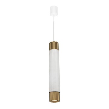 Kattokruunu narulla Marble white/brass 1xGU10/8W/230V