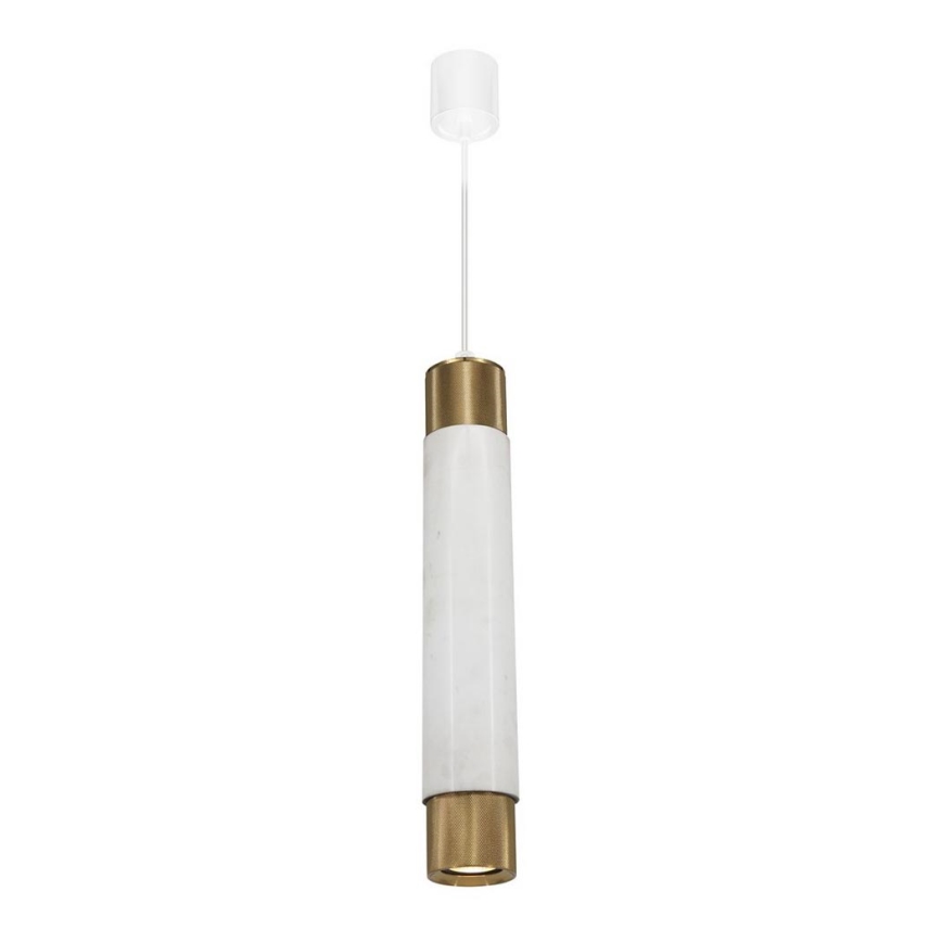 Kattokruunu narulla Marble white/brass 1xGU10/8W/230V