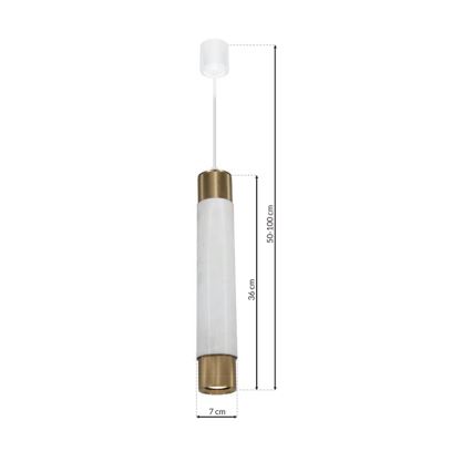 Kattokruunu narulla Marble white/brass 1xGU10/8W/230V