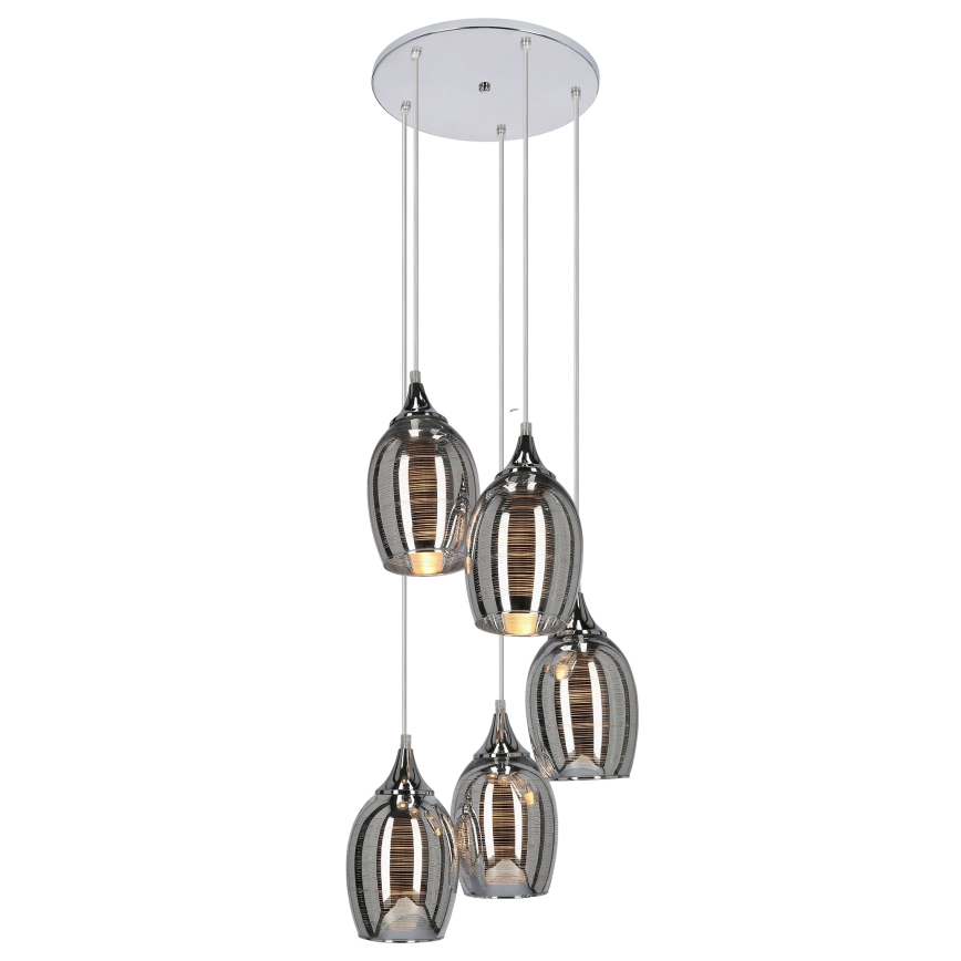 Kattokruunu narulla MARINA 5xE27/60W/230V