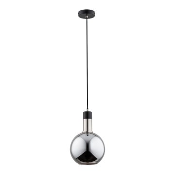 Kattokruunu narulla MAYA 1xE27/60W/230V musta/kiiltävä kromi