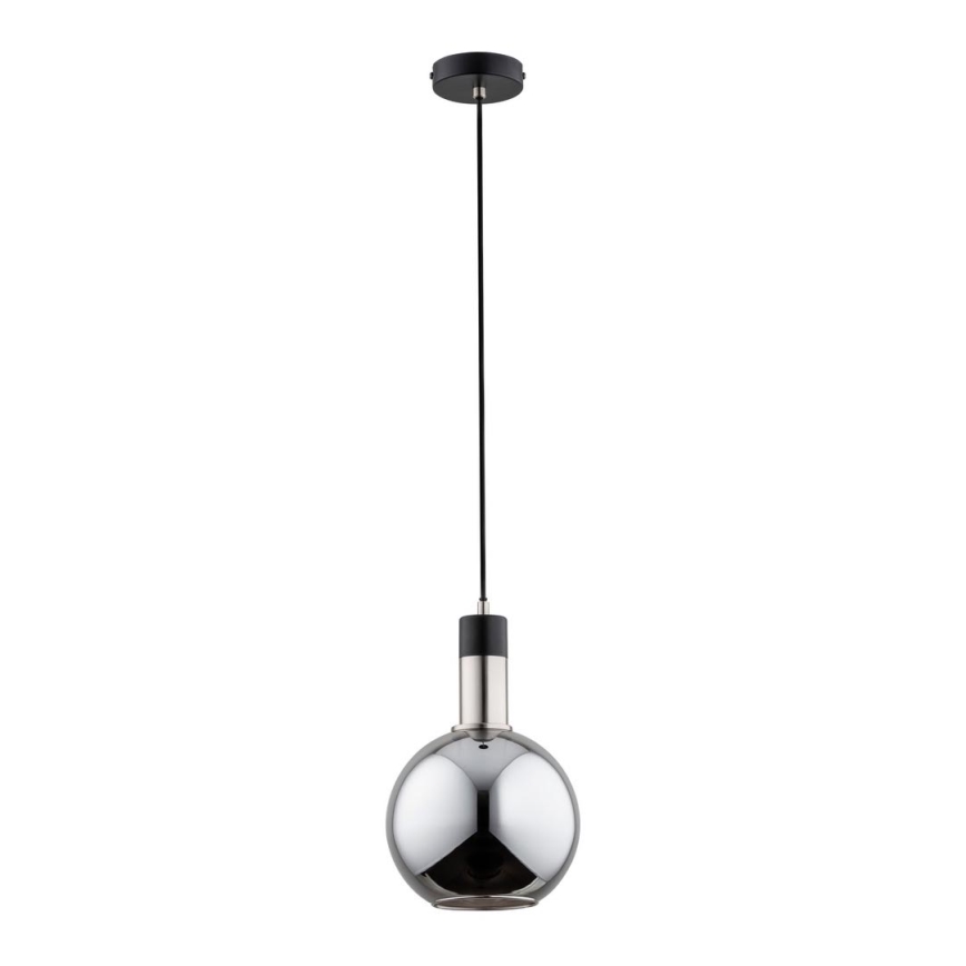 Kattokruunu narulla MAYA 1xE27/60W/230V musta/kiiltävä kromi
