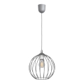Kattokruunu narulla MERCURE 1xE27/15W/230V harmaa