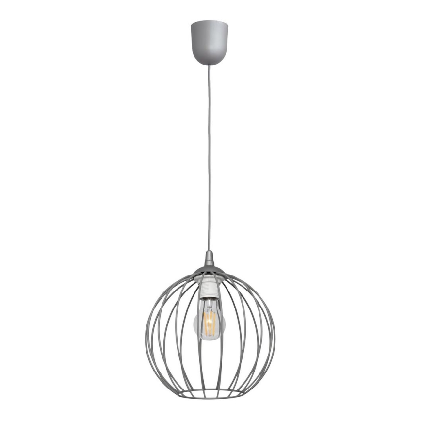 Kattokruunu narulla MERCURE 1xE27/15W/230V harmaa