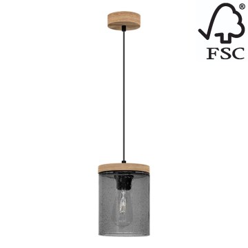 Kattokruunu narulla MONSUN 1xE27/60W/230V mänty  - FSC-sertifioitu