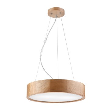 Kattokruunu narulla OAK 2xE27/60W/230V tammi ø 37 cm