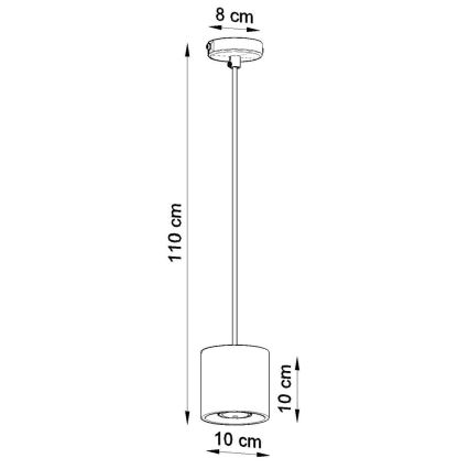 Kattokruunu narulla ORBIS 1 1xGU10/40W/230V harmaa