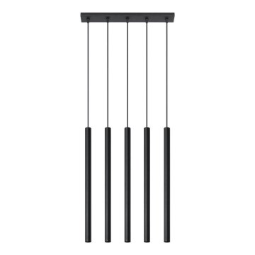 Kattokruunu narulla PASTELO 5 5xG9/12W/230V musta