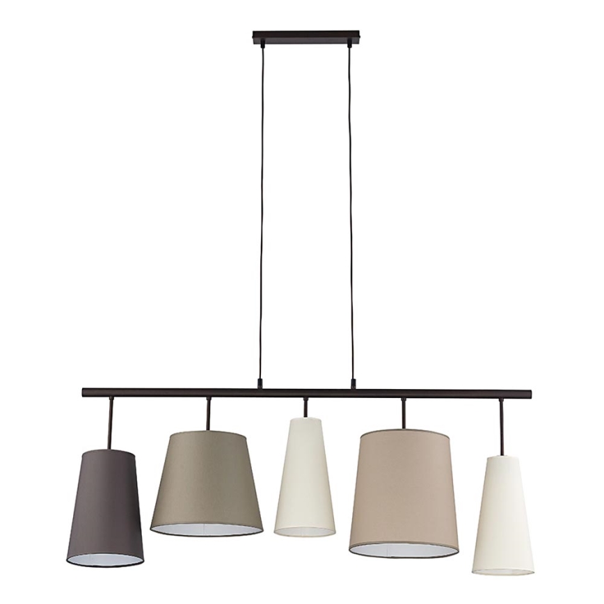 Kattokruunu narulla PEDRO 5xE27/60W/230V beige