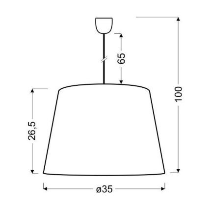 Kattokruunu narulla PLATINO 1xE27/60W/230V