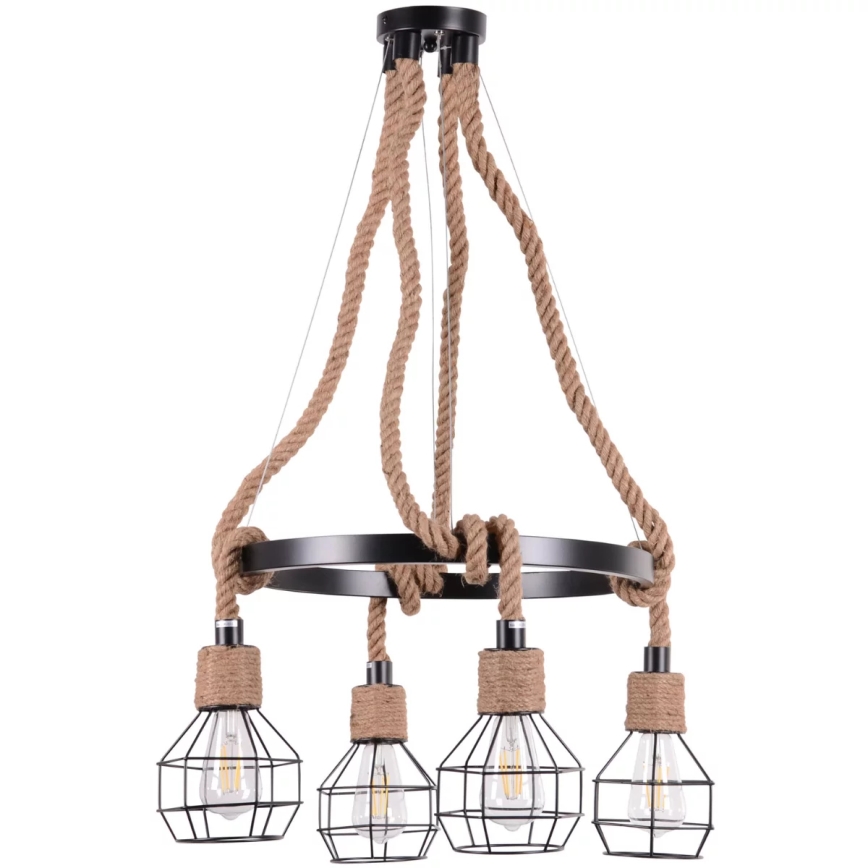 Kattokruunu narulla ROPE ALEGRA 4xE27/10W/230V
