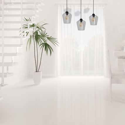 Kattokruunu narulla SANTIAGO 3xE27/60W/230V läpinäkyvä