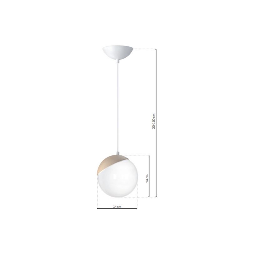 Kattokruunu narulla SFERA WOOD 1xE14/40W/230V