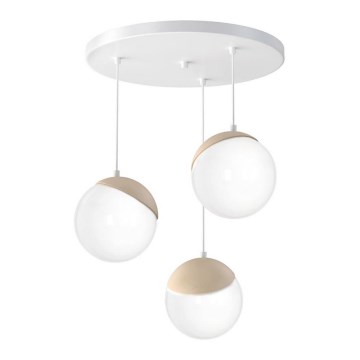 Kattokruunu narulla SFERA WOOD 3xE14/40W/230V