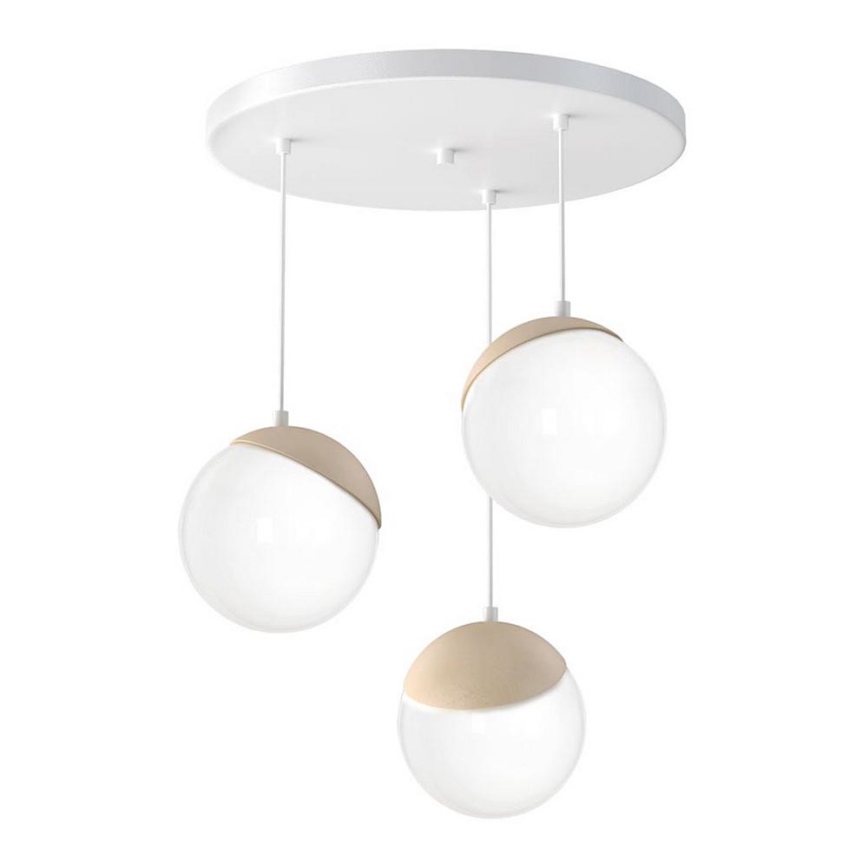 Kattokruunu narulla SFERA WOOD 3xE14/40W/230V