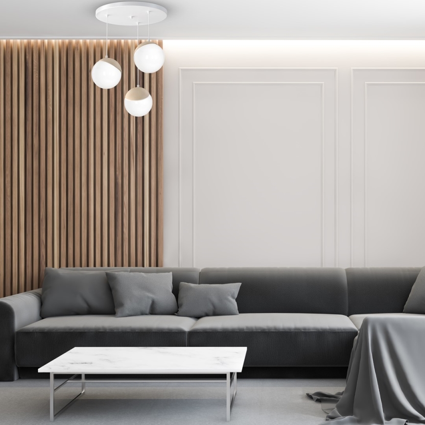 Kattokruunu narulla SFERA WOOD 3xE14/40W/230V