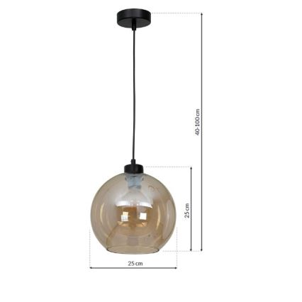 Kattokruunu narulla SOFIA 1xE27/60W/230V ruskea