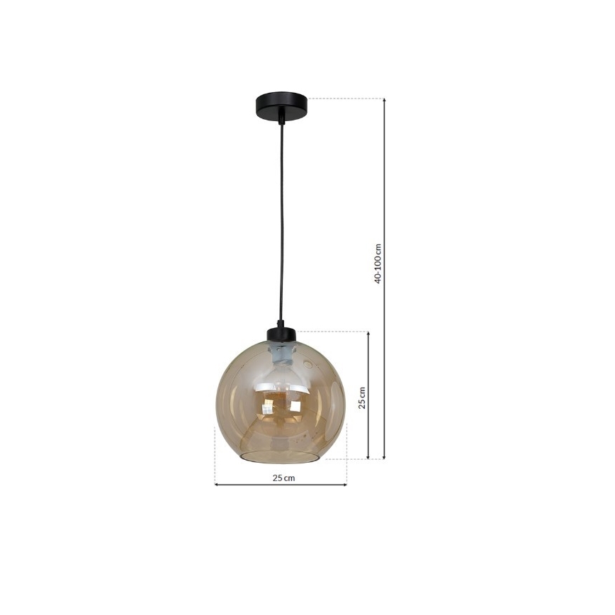 Kattokruunu narulla SOFIA 1xE27/60W/230V ruskea