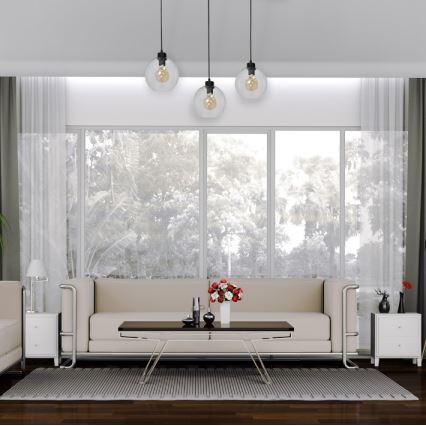 Kattokruunu narulla SOFIA 3xE27/60W/230V läpinäkyvä