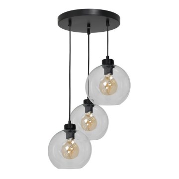 Kattokruunu narulla SOFIA 3xE27/60W/230V läpinäkyvä