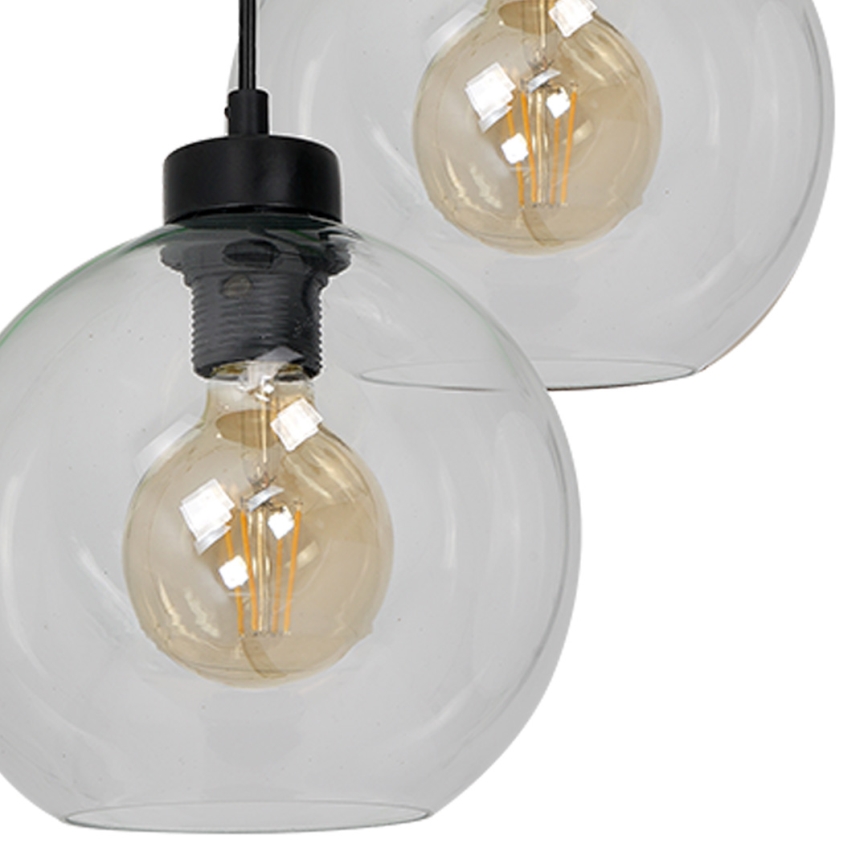 Kattokruunu narulla SOFIA 3xE27/60W/230V läpinäkyvä