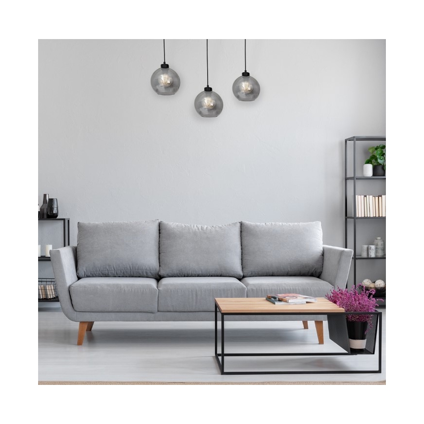 Kattokruunu narulla SOFIA 3xE27/60W/230V musta