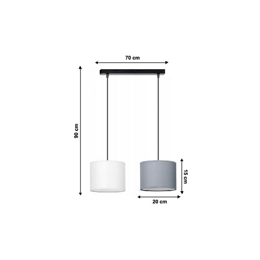 Kattokruunu narulla TUZ 2xE27/60W/230V