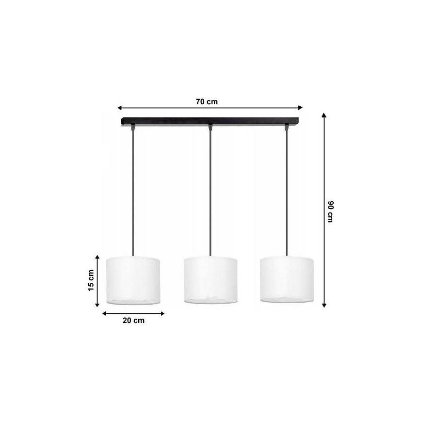 Kattokruunu narulla TUZ 3xE27/60W/230V