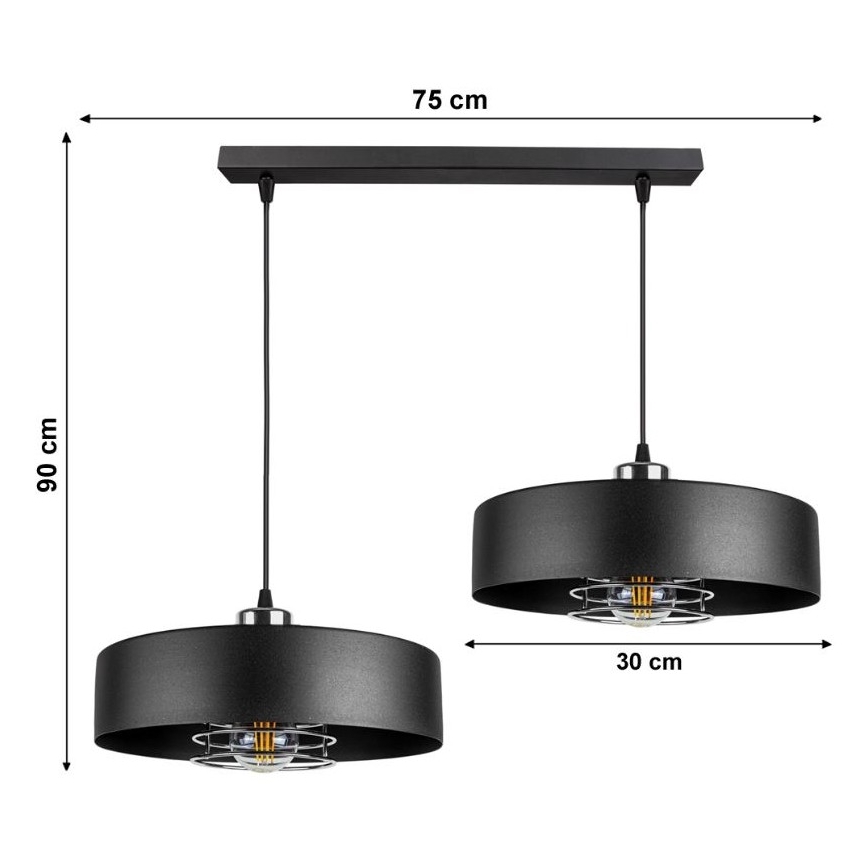 Kattokruunu narulla VEST 2xE27/60W/230V