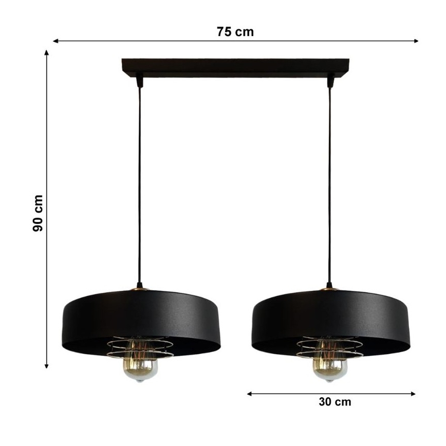 Kattokruunu narulla VEST 2xE27/60W/230V