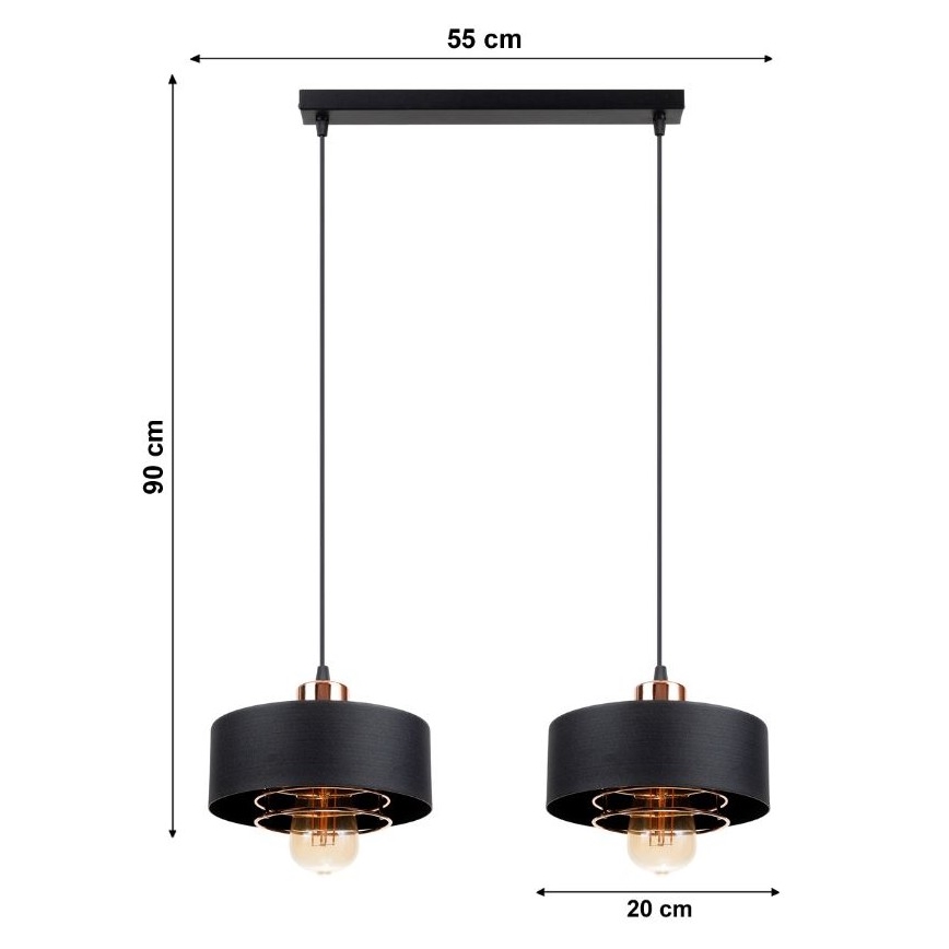 Kattokruunu narulla VEST 2xE27/60W/230V