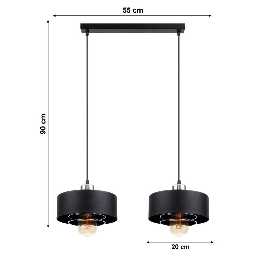Kattokruunu narulla VEST 2xE27/60W/230V