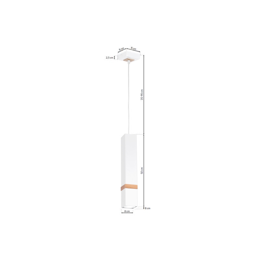 Kattokruunu narulla VIDAR 1xGU10/25W/230V