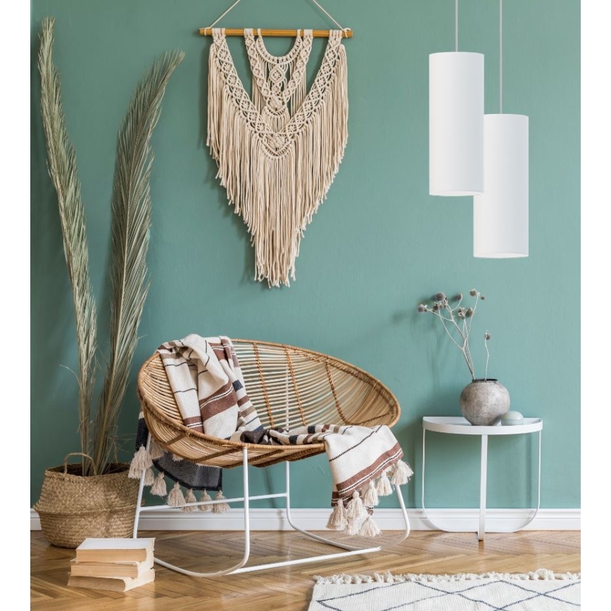 Kattokruunu narulla ZIK 1xE27/40W/230V valkoinen