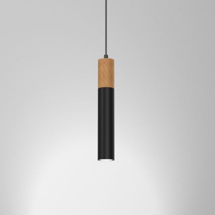Kattokruunu narussa CASSA 1xGU10 / 60W / 230V musta