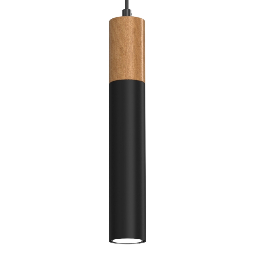 Kattokruunu narussa CASSA 1xGU10 / 60W / 230V musta