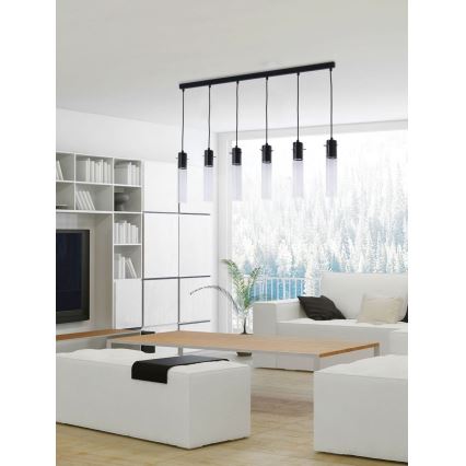 Kattokruunu narussa LOOK GRAPHITE 6xGU10/10W/230V